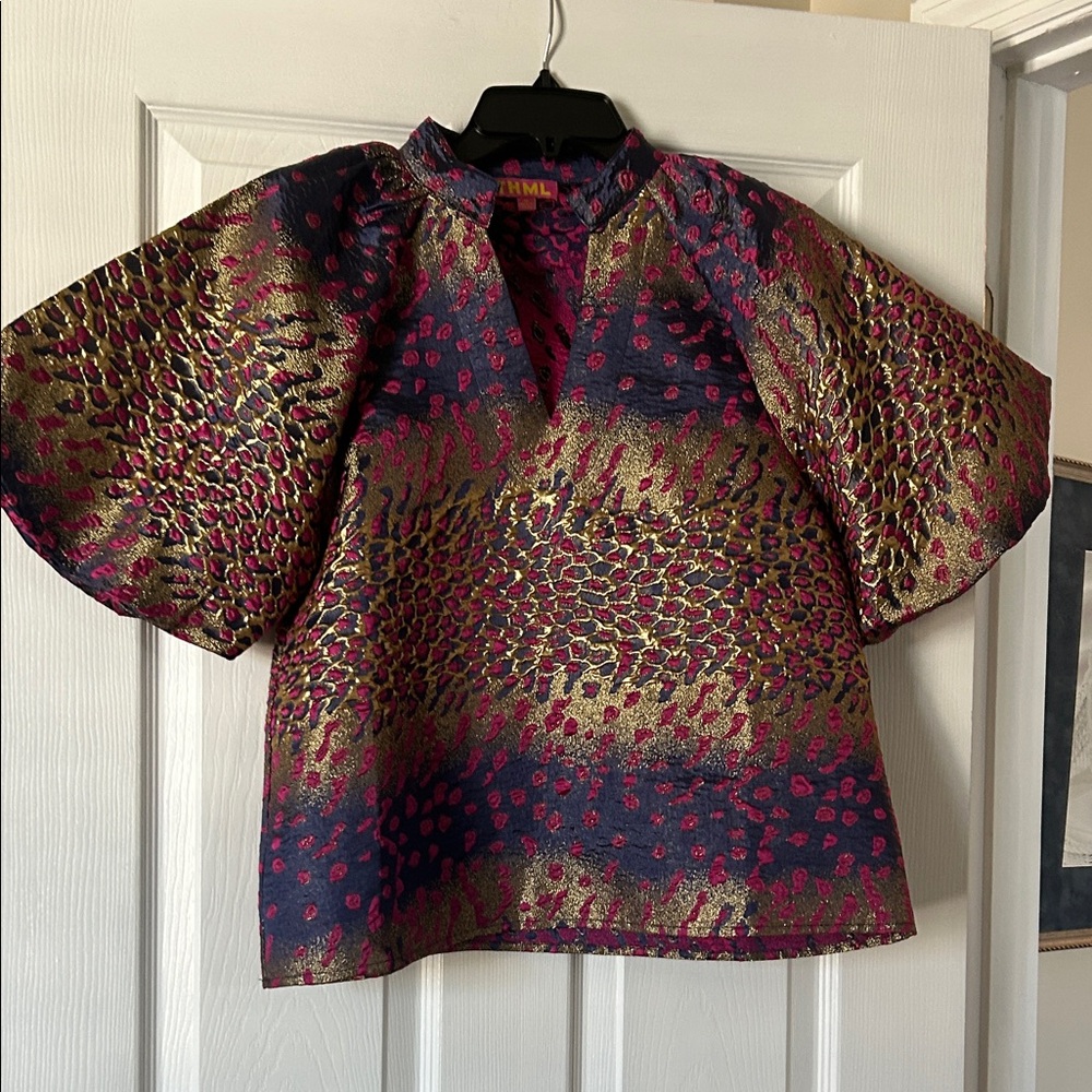 Vibrant Metallic Blouse